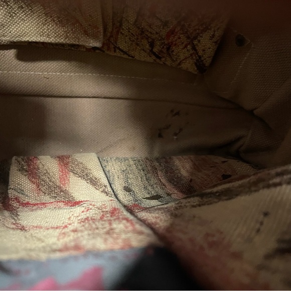 FREDD & BASHA Elephant Art Multi Canvas & Leather Crossbody Messenger Bag - Picture 9 of 14